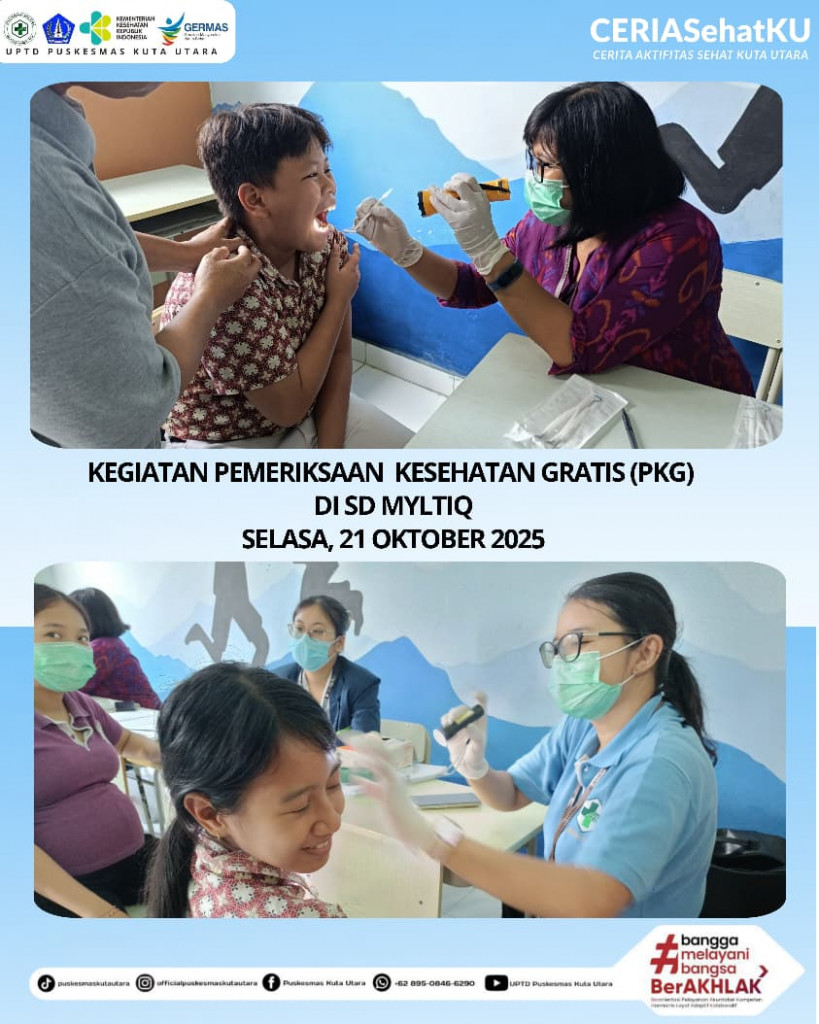 KEGIATAN PEMERIKSAAN KESEHATAAN GRATIS DI SEKOLAH